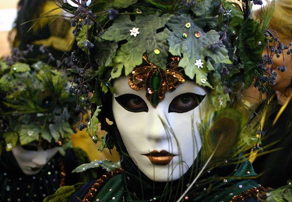 Masque de Venise Colombine cygne noir Carnaval deguisement